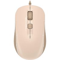 FM26USB(CAFELATTE) Мышь A4Tech Fstyler FM26 бежевый/коричневый оптическая 1600dpi USB для ноутбука 4but (FM26 USB (CAFE LATTE))