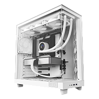 CC-H61FW-01 Корпус без блока питания/ Case NZXT H6 Flow, Midi-Tower, TG, 3x120mm, 2xUSB-A 3.2 + 1xUSB-C 3.2, ATX, mATX, mITX White