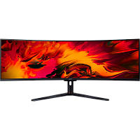 UM.SE1EE.S01 Монитор/ ACER EI491CRSBMIIIPHX 49'', ZeroFrame Yes, Curved 1800R Black, 32:9, VA, 3840x1080, 4ms, 400cd, 144Hz, 1xHDMI(2.0) + 2xHDMI(1.4) + 1xDP(1.2) + Audio Out, Speakers 3Wx2, sync: FreeSync Premium Pro, hdr: HDR 400, hadj 95