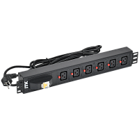 PH21-06C19-11 ITK PDU 6 роз. C19 с автом. 16А 1,5U каб. 3м вилка нем. ст.