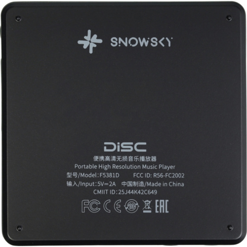 6953175761280 Hi-Fi-плеер/ FIIO SNOWSKY DISC (F5381D) Чёрный фото 3 6953175761280 Hi-Fi-плеер/ FIIO SNOWSKY DISC (F5381D) Чёрный фото 3