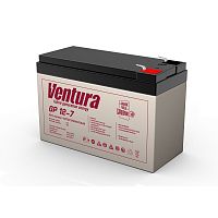 GP12-7 Батарея Ventura серия GP, GP12-7, напряжение 12B, емкость 7Ач (разряд 20 часов), макс. ток заряда 1.8А, свинцово-кислотная типа AGM, клеммы T2, ДШВ 151х65х100мм, вес 2.04кг/ Ventura battery GP series, GP12-7, voltage 12V, capacity 7Ah (discharge 20