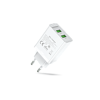 FBAW0-EU Сетевое зарядное устройство Vention на 2 порта USB (A+A) QC 3.0 Белый