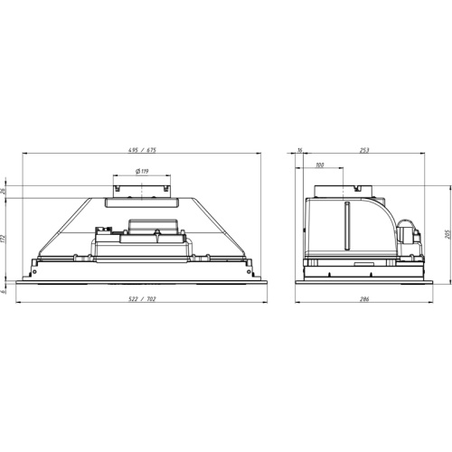 162282 GOOD, Кухонная вытяжка ELIKOR КВ Врезной блок BREEZE 52Н-450-П3Д, нерж фото 8