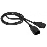 LAN-PP13/14-0.5-BK Шнур питания Lanmaster LAN-PP13/14-0.5-BK C13-С14 проводник.:3x0.75мм2 0.5м 220В черный