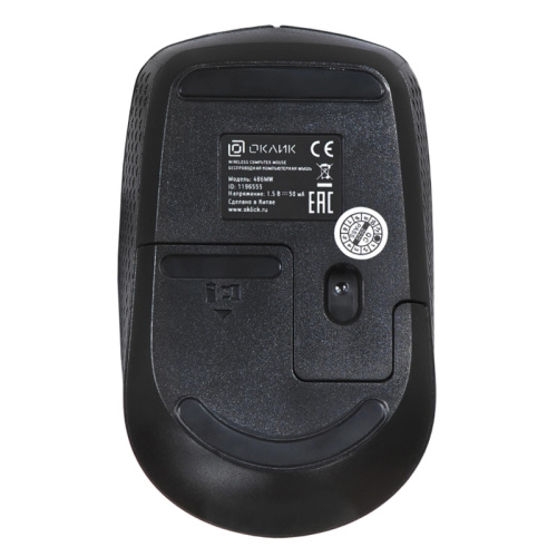 1196555 Мышь Oklick 486MW черный оптическая 1600dpi беспров. USB для ноутбука 3but (1196555) фото 13