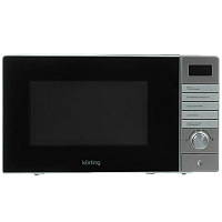 KMO720X Микроволновая печь Korting/ 25.8х44х35 см, 20 л, 700 Вт, гриль: 1000 Вт, электронное управление, LED дисплей, 8 автопрограмм, нержавеющая сталь