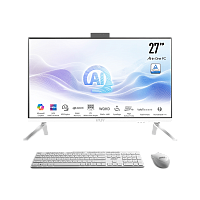 9S6-AF0112-092 MSI Modern AM273Q AI 1UM-092XRU 27"(2560x1440 IPS)/Intel Core Ultra 5 125H(1.2Ghz)/16384Mb/512PCISSDGb/noDVD/Int:Intel® Graphics/Cam/BT/WiFi/war 1y/8.05kg/White/DOS + Wireless KB+M