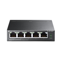 TL-SF1005P Коммутатор/ 5-Port 10/100Mbps Desktop Switch with 4-Port PoE, 5 10/100Mbps RJ45 ports including 4 PoE ports, 58W PoE Power supply, steel case