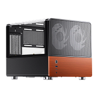 V12black Корпус без блока питания/ Case JONSBO V12, Mini-Tower, TG, 2x120mm, 1xUSB-A 3.0 + 1xUSB-C 3.2, mATX, mITX Black