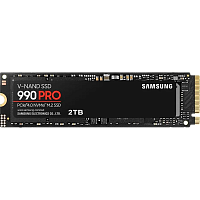 MZ-V9P2T0BW Твердотельные накопители/ Samsung SSD 990 PRO, 2000GB, M.2(22x80mm), NVMe 2.0, PCIe 4.0 x4, V-NAND TLC, R/W 7450/6900MB/s, IOPs 1 400 000/1 550 000, DRAM buffer 2048MB, TBW 1200, DWPD 0.33 (12 мес.)