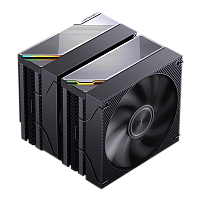 CA90ARGBBlack Кулер для процессора/ CPU Cooler JONSBO CA90 ARGB (270W, 4-pin PWM, 159mm, Al/Cu, 6x6mm, ARGB, 1x130mm + 1x120mm, 76.57CFM/69.61CFM, 31.4dBA/32.6dBA, 1800RPM/1800RPM, S: 1851/1700/1200/115X, AM4/AM5 Black)