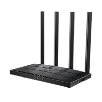 ArcherC6U Маршрутизатор/ AC1200 Dual-band Wi-Fi gigabit router, up to 867 Mbps at 5 GHz + up to 300 Mbps at 2.4 GHz, support for 802.11ac/n/a/b/g standards, Wi-Fi On / Off buttons, 5 Gigabit ports, 4 fixed antennas