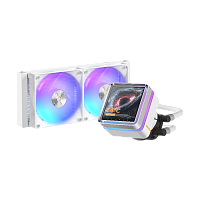 Sigma-L24-WH2AAWLN00E-GL Система жидкостного охлаждения/ Water Cooling System Ocypus Sigma L24 EX WH ARGB (290W, 240mm, LED, White, ARGB/ Fans: 2x120mm, 36dBA, 88CFM, 2400RPM/ Pump height 99mm, 27dBA, 3100RPM, Rad thickness 27mm/ S: 1851, 1700, 1200, 115X