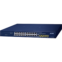 GS-4210-24T4SR коммутатор/ PLANET GS-4210-24T4SR IPv4/IPv6, 24-Port 10/100/1000T + 4-Port 100/1000X SFP L2/L4 SNMP Manageable Gigabit Ethernet Switch with 36-72V Redundant Power (supports ERPS Ring, CloudViewer app, MQTT and Cybersecurity feature)