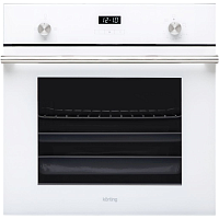 OGG771CFW Встраиваемый духовой шкаф Korting/ Газ, Crystal, 59.7 х 59.6 x 56.5, газовая, газовый гриль, конвекция, дисплей Cold White с сенсорным управлением, газ-контроль, электроподжиг, телескопические направляющие на 1 уровне, белая