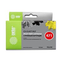 -/ Картридж струйный Cactus CS-CLI471XLY желтый (10.8мл) для Canon TS5040/MG5740/MG6840/MG7740