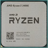 YD3400C5M4MFH Процессор/ APU AM4 AMD Ryzen 5 3400G (Picasso, 4C/8T, 3.7/4.2GHz, 4MB, 65W, Radeon Vega 11) OEM