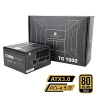 TR-TG1000 Блок питания ПК/ Power Supply Thermalright, 1000W 80+ Gold (ATX, 3.0, PCIe 5.0, Full modular, 1x24(20+4)pin 600mm, 1xCPU 8(4+4)pin 650mm, 2xPCIe*2 8(6+2)pin 650+150mm, 1x12VHPWR PCIe 5.0 12+4pin 600mm, 4xSATA*4 450+150+150+150mm, 2xMOLEX4pin*3 5