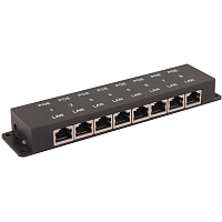 Midspan-8/P Инжектор/ OSNOVO Пассивный PoE-инжектор Fast Ethernet на 8 портов