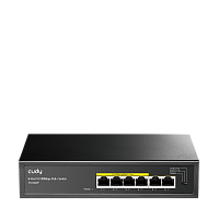FS1006P Коммутатор/ 6-Port 10/100M PoE Switch with 4 POE Ports Unmanaged Desktop Switch, support 4-port IEEE 802.3at PoE+ Injector (Port-1 to Port-4), Supports PoE power up to 30W for each PoE port, CCTV Mode (Transmit distance up to 250m at 10Mbps), Fanl