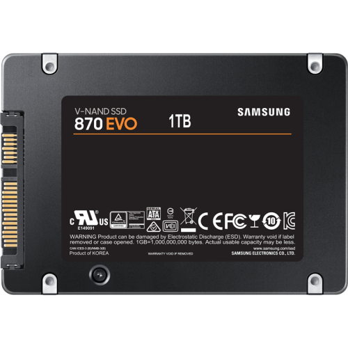 MZ-77E1T0BW Твердотельные накопители/ Samsung SSD 870 EVO, 1000GB, 2.5" 7mm, SATA3, 3-bit MLC, R/W 560/530MB/s, IOPs 98 000/88 000, DRAM buffer 1024MB, TBW 600, DWPD 0.33 (12 мес.) фото 7