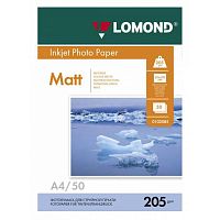Фотобумага Lomond 0102085 A4/205г/м2/50л./белый матовое для струйной печати