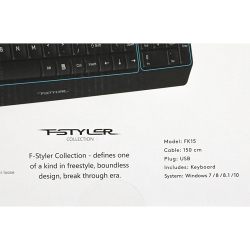 FK15BLACK Клавиатура A4Tech Fstyler FK15 черный USB (FK15 BLACK) фото 12