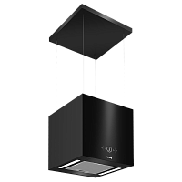 KHA40828GN Подвесная вытяжка KORTING/ Подвесная вытяжка KORTING, островная, 54 см, 3 режима, 850 м3/ч, сенсорное управление, пульт ДУ, таймер, 1 мотор, LED освещение, угольный фильтр KIT0280 (в комплекте), цвет черный