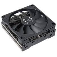 SCSK-3000 Кулер для процессора/ CPU Cooler Scythe Shuriken 3 (140W, 4-pin PWM, 39mm, Al/Cu, 4x6mm, 1x92mm, 36.45CFM, 31.78dBA, 2500RPM, S: 1851/1700/1200/115X, AM5/AM4, silver, black)