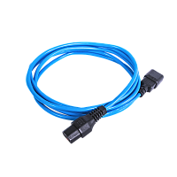R-10-Cord-C13-C14-3-Blue Шнур питания с фиксатором IEC 60320 C13/IEC 60320 C14, 10 А / 250 В (3 х 1,0), длина 3 м, синий