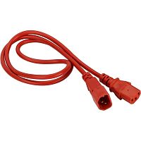 LAN-PP13/14-0.5-RD Шнур питания Lanmaster LAN-PP13/14-0.5-RD C13-С14 проводник.:3x0.75мм2 0.5м 220В 10А красный