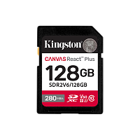 SDR2V6/128GB Карта памяти Kingston 128GB SDXC Canvas React Plus UHS-II 280R/100W U3 V60/ Kingston 128GB SDXC Canvas React Plus UHS-II 280R/100W U3 V60