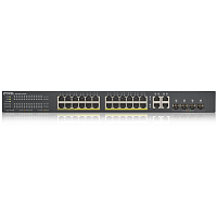 GS192024HPV2-EU0101F Коммутатор/ ZYXEL GS1920-24HPv2 Hybrid Smart switch PoE+ ZYXEL Nebula Flex, 24xGE PoE+, 4xCombo (SFP/RJ-45), budget PoE 375W, Standalone / cloud management