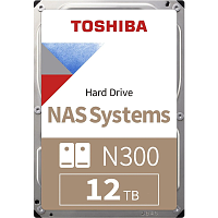 HDWG51CUZSVA Жесткий диск/ HDD Toshiba N300 NAS SATA3 3.5" 12TB 7200 512Mb 6Gb/s 1 year warranty(replacement ST12000VN0008, WD120EFGX, WD120EFBX, WD101EFBX)