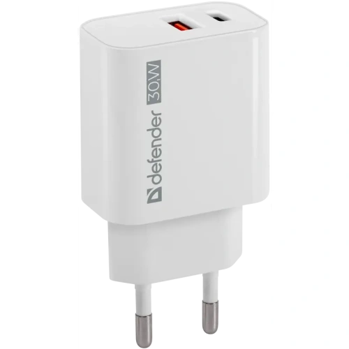 83674 Defender Сетевое ЗУ UPA-130 USB-C/PD30W+USB-A/QC3.0 фото 2