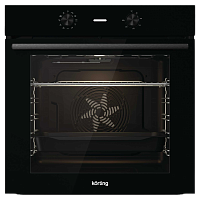 OKB2820EN Встраиваемый духовой шкаф Korting/ 60 см, встраиваемый духовой шкаф, 77 л, очистка паром, 10 режимов, черный цвет