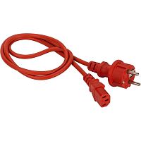 LAN-PP13/SH-2.0-RD Шнур питания Lanmaster LAN-PP13/SH-2.0-RD C13-Schuko проводник.:3x0.75мм2 2м 220В 10А красный
