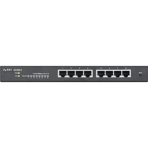 GS1900-8-EU0102F Коммутатор/ Zyxel GS1900-8 Smart L2 switch , 8xGE, desktop, silent фото 2 GS1900-8-EU0102F Коммутатор/ Zyxel GS1900-8 Smart L2 switch , 8xGE, desktop, silent фото 2