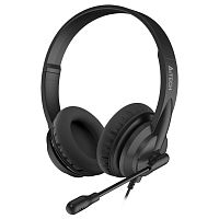 HU-10/USB/BLACK Наушники с микрофоном A4Tech HU-10 черный 2м накладные USB оголовье (HU-10/USB/BLACK)