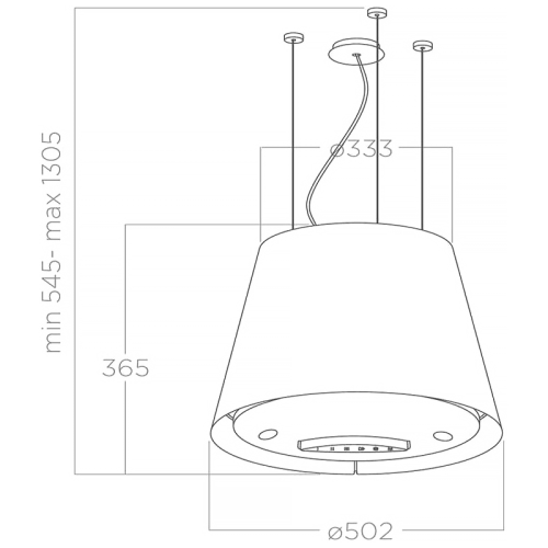 EASYUXWH/F/50-PRF0119940A Вытяжки ELICA/ Вытяжка островная, 50 см, 800 м3/ч, белый фото 4