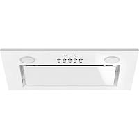 INNA40Blanc Встраиваемая вытяжка MONSHER/ Встраиваемая вытяжка MONSHER, 40 см, производительность 750 м3/ч, 3 скорости, турбо режим, механическое управление, уровень шума 45 дБ, LED освещение, угольный фильтр KF-Y (опция), цвет белый/нержавеющая сталь