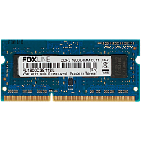 FL1600D3S11SL-4G Память оперативная/ Foxline SODIMM 4GB 1600 DDR3 (512*8) 1.35V