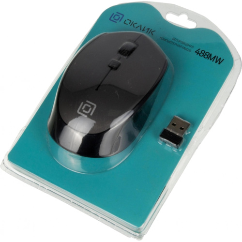 1196571 Мышь Oklick 488MW черный/серый оптическая 1600dpi беспров. USB для ноутбука 4but (1196571) фото 13