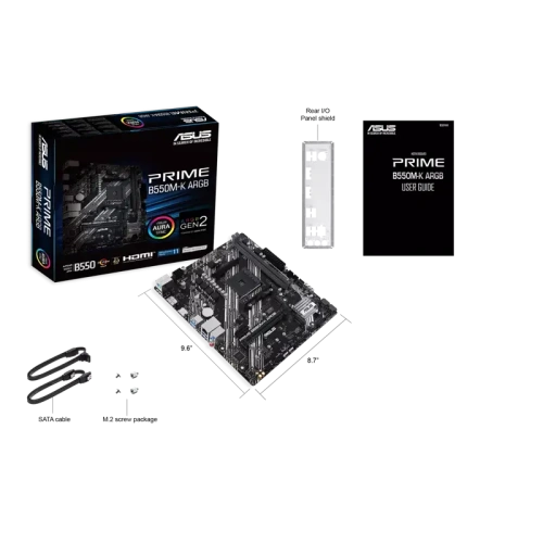 90MB1GC0-M0EAY0 Материнская плата/ PRIME B550M-K ARGB//M4 B550 2DIMM DUAL M.2 AURA MB фото 7