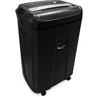 УО36-4 Уничтожитель документов ГЕЛЕОС УО36-4, DIN P-4 (4 ур-нь секр.), фрагмент 3,9х30мм, 29-33 лист (70г/м2), CD/пл.карты/скрепки/скобы, 36 литров