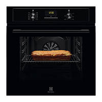 EOF3H50BK Встраиваемый духовой шкаф ELECTROLUX/ 60 см, 65 л, 8 режимов, 59.4x59.5x56.9 см, очистка паром,черный цвет,1-уровневые телескопические направляющие.