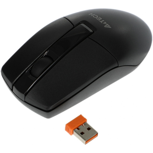G3-330NS Мышь A4Tech G3-330NS черный оптическая 1200dpi silent беспров. USB 3but фото 3