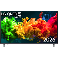 55QNED80B6B.ARUG Телевизор ЖК 55'' LG/ 55", Ultra HD, QNED MiniLED, Dynamic QNED Color, Direct Led, Smart TV (WebOS 26), Wi-Fi 5, DVB-T2/C/S2, MR, 60Hz Native, 2.0ch (20W), 3хHDMI, 1хUSB, 2 Pole, синяя сажа, 2026