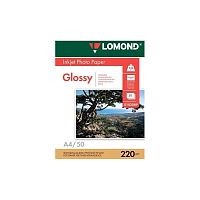 Фотобумага Lomond 0102089 A4/220г/м2/50л./белый глянцевое/глянцевое для струйной печати